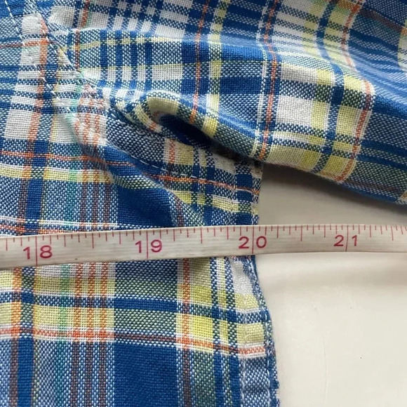CHAPS Men's Long Sleeve Blue Plaid Cotton Button Down Shirt Men’s size S NWT - Picture 9 of 13